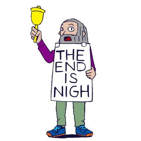 The End Is Nigh Corona Sticker by INTO ACTION