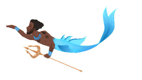 Lux Trident Sticker by Mermaid_Lux