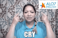 cry total physical response GIF by ALO7.com