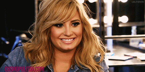 demi lovato smile GIF