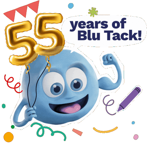 Birthday Bostik Sticker by Oom Bigbo