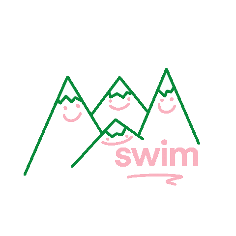 Swim Mountain Sticker