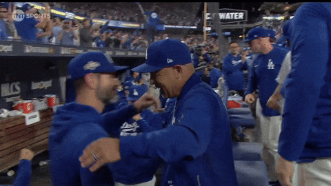 Los Angeles Dodgers Hug GIF by MLB