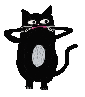 Katze Sticker by Susann Stoebe