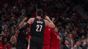 high five trail blazers GIF by NBA