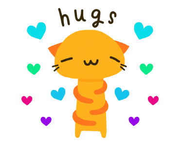 I Love You Hug Sticker by Cindy Suen