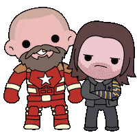Winter Soldier Friends Sticker by Marvel Studios
