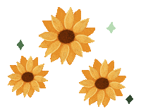 Leaf Sunflowers Sticker