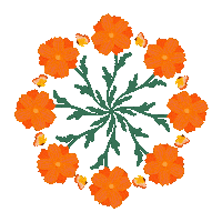 ZaineVaun flower flowers power orange Sticker