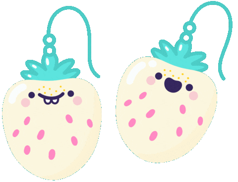 Pink And Green Fruit Sticker