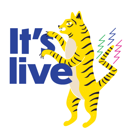 Black_Owl_Design live tiger designer bod Sticker