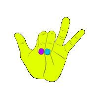 Hand Finger Sticker by JVR Music