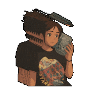 Pensativa Hts Sticker by FumonesConSuerte.com