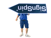 SignSpin art crazy marketing street Sticker