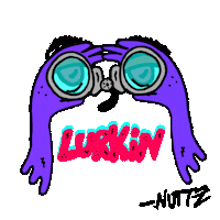 rainbow lurk Sticker by Nuttz