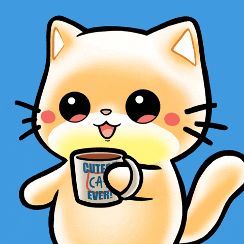 Hot Tea Cat GIF by Mochimons