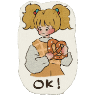 Cute Girl Ok Sticker