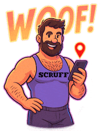 Woof Scrufflatino Sticker by SCRUFF