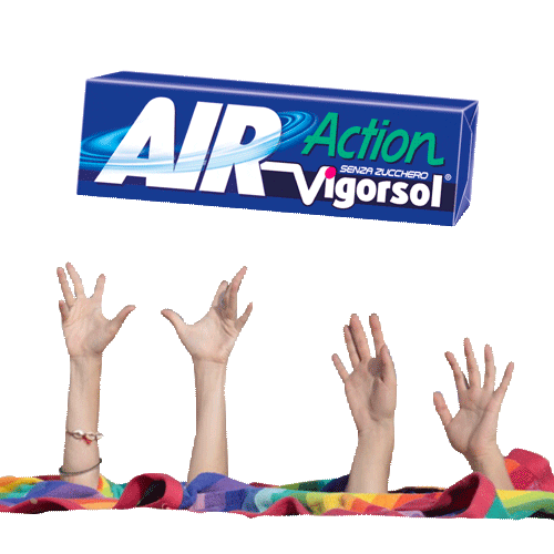 AirActionVigorsol party hands fresh down Sticker