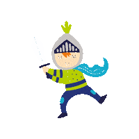 Knight Ritter Sticker by BABAUBA