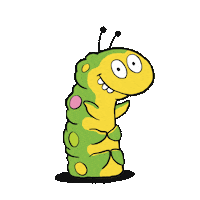 Official_colinthecaterpillar colin mands colin the caterpillar ms food Sticker