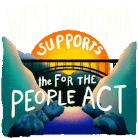 West Virginia Sunset Sticker by Creative Courage