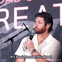 aborddelimpala jensen ackles too late aborddelimpala GIF