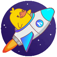 Send It To The Moon Sticker by FOMO Duck