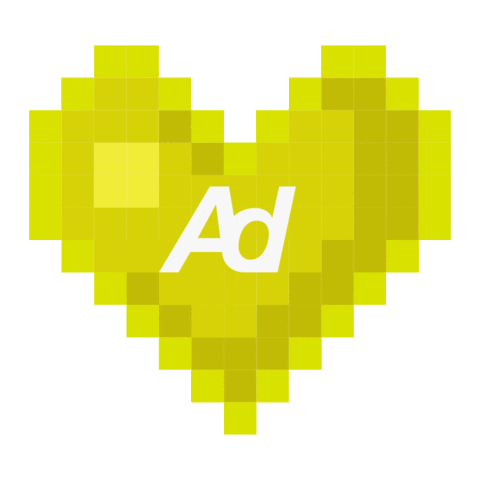 Heart Pixel Sticker by adviewmx