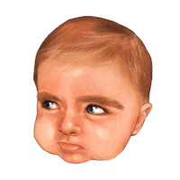 artshet cute sad angry sticker Sticker