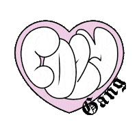 CozyGangClothing love heart girls cozy Sticker