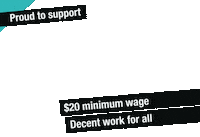 Ontario Minimum Wage Sticker by Decent Work and Health Network