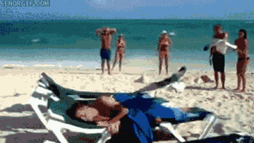 beach attack GIF by Cheezburger
