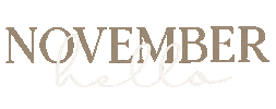 November Hello Sticker