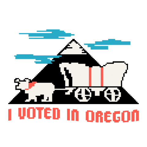 voting oregon trail Sticker by Roundhouse
