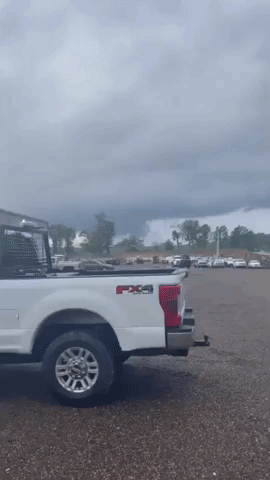 Storm Clouds Gather in Mississippi During Tornado Warning