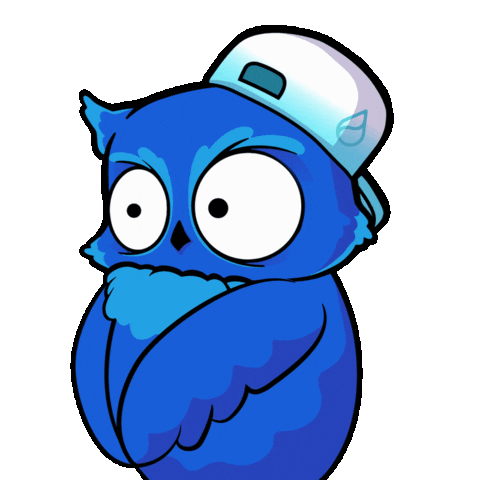 Owl Blush Sticker by BigBrains