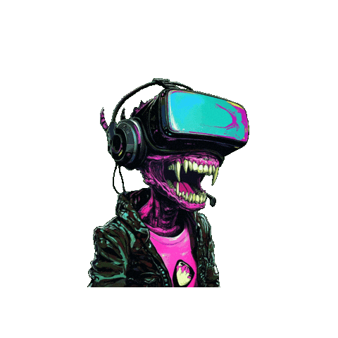 Virtual Reality Monster Sticker by Preneura