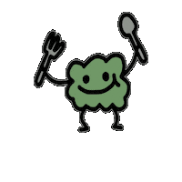 Hungry Lets Eat Sticker