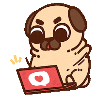 Working Locked In Sticker by Puglie Pug