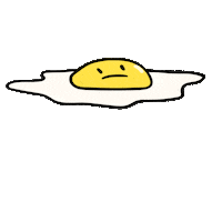 Sad Fried Egg Sticker by rawrmos
