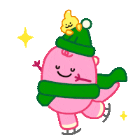 Happy Ice Skating Sticker by DINOSALLY