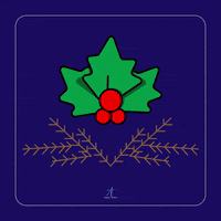 A-Teart natale rosso ramo verse GIF