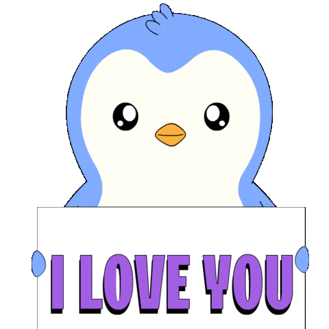 I Love You Penguin Sticker by Pudgy Penguins