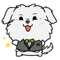 dog sparkling Sticker by Aminal Stickers