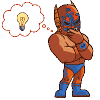 Pensando Lucha Libre Sticker by Guerrero Maya