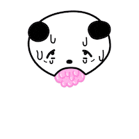 Panda Throw Up Sticker