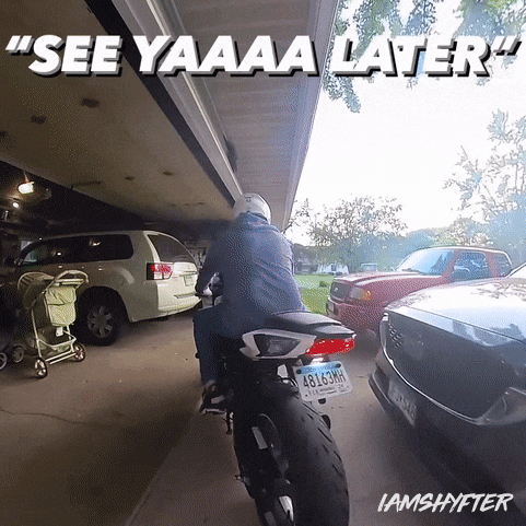 Iamshyfter bye wave bike goodbye GIF
