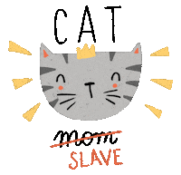 Cat Queen Sticker by Rafs Design