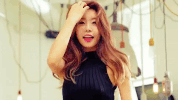 k-pop hair flip GIF